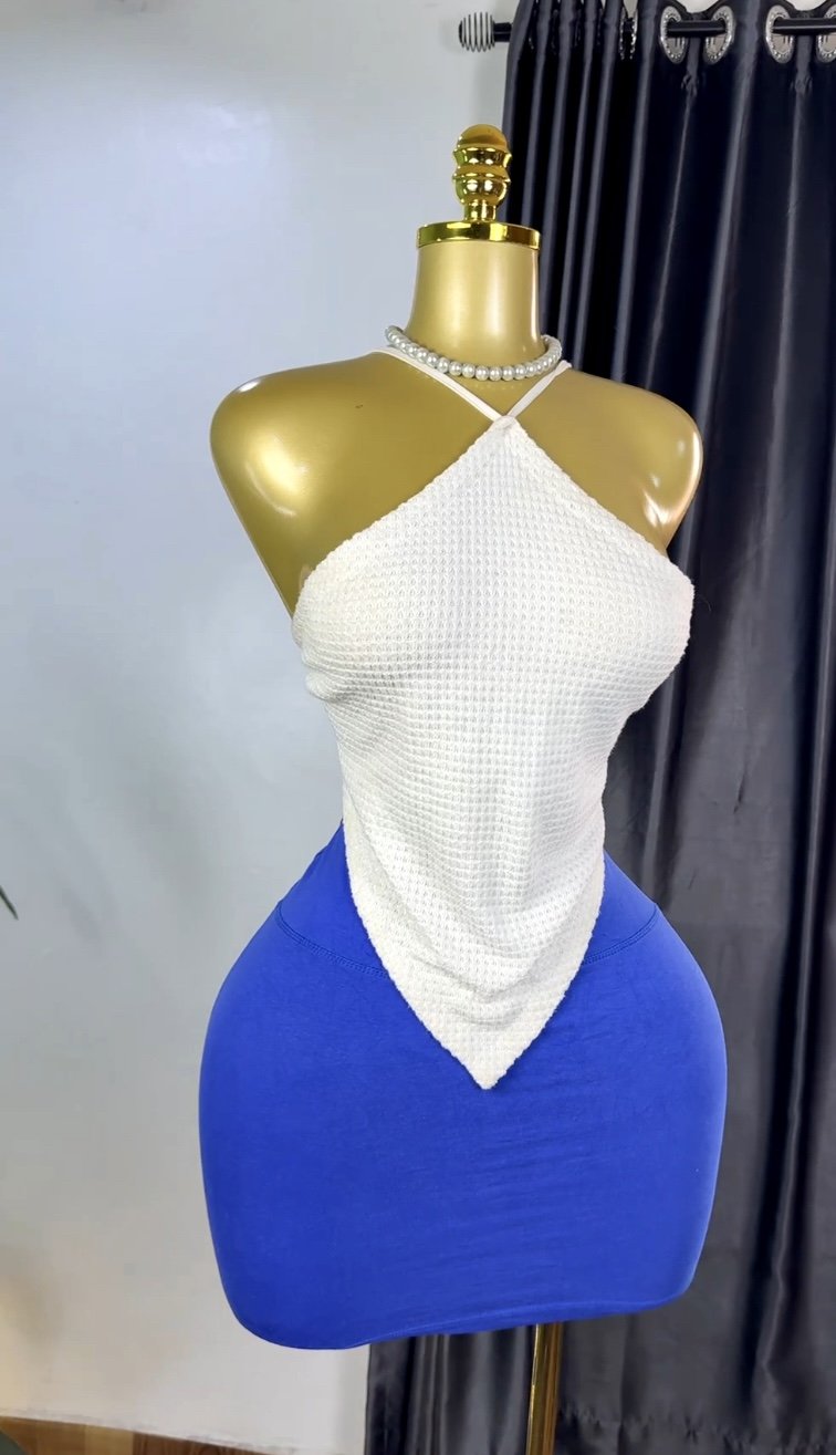 Blue stretchy skirt 308