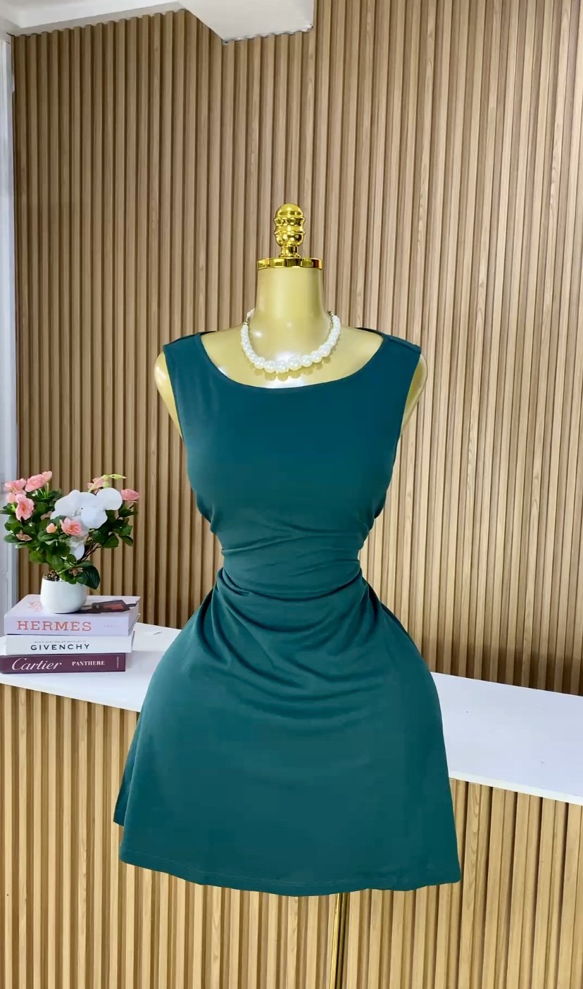 Green chic flare dress 323 (40D)